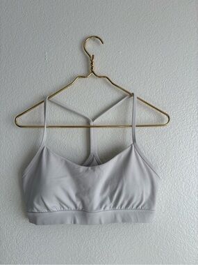 lululemon athletica dark white Strappy Sports Bra